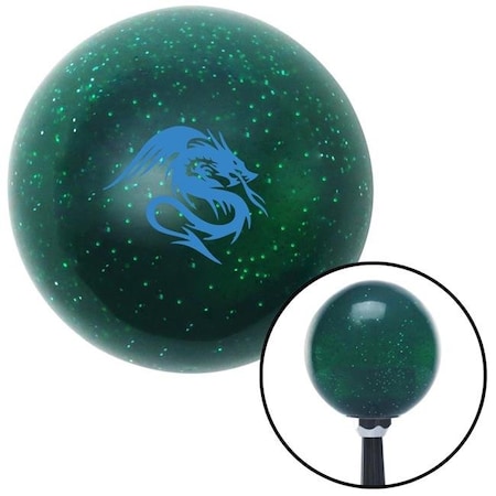 American Shifter 79838 Green Metal Flake Shift Knob with M16 x 1.5 Insert (Blue Dragon)